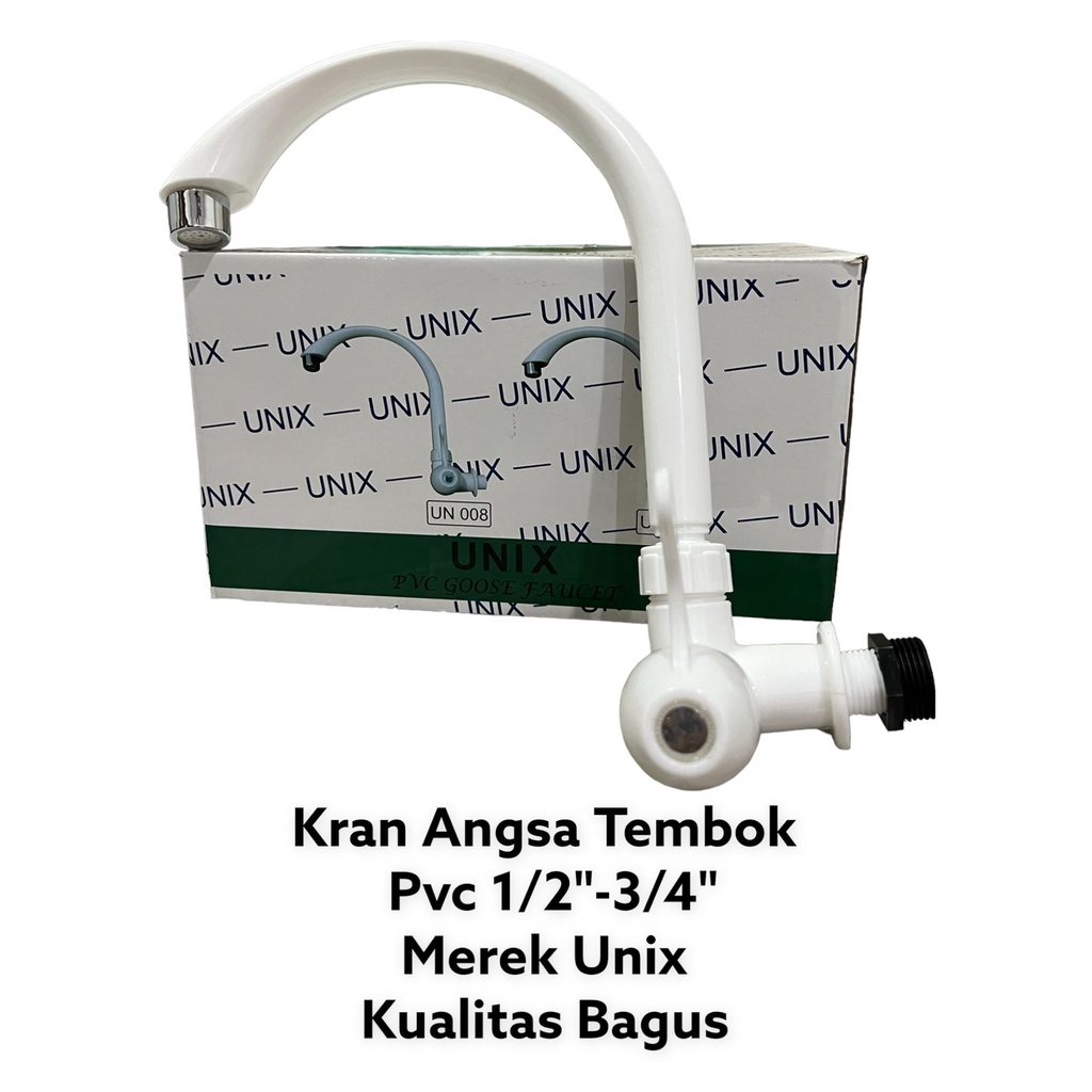 Jual UNIX PVC KRAN AIR MODEL ANGSA PVC PUTIH KRAN CUCI PIRING KRAN AIR 1 2 Inch 3 4 Inch