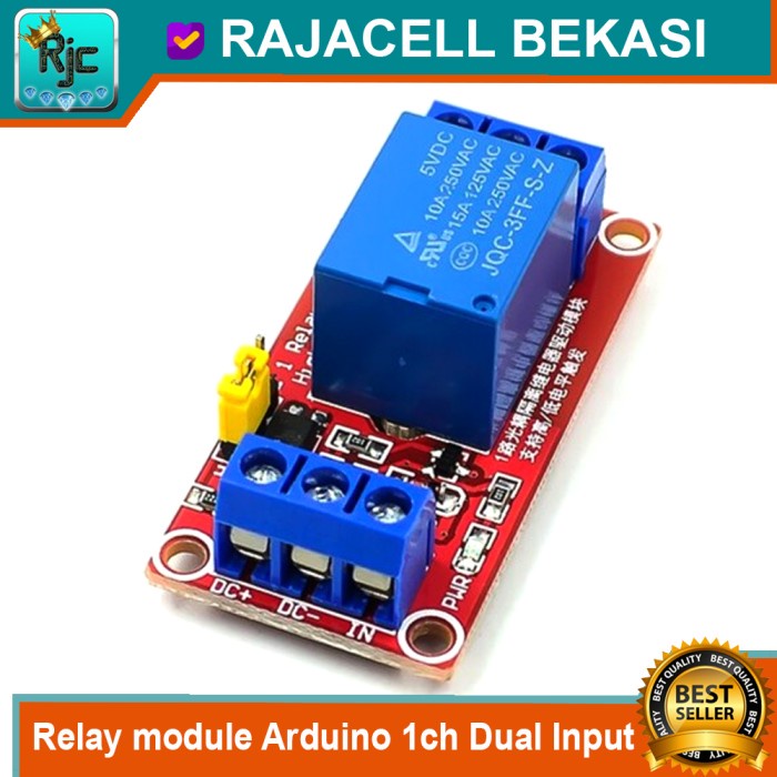 Jual Relay module Arduino 1ch Dual Input bisa High dan Low Active ...