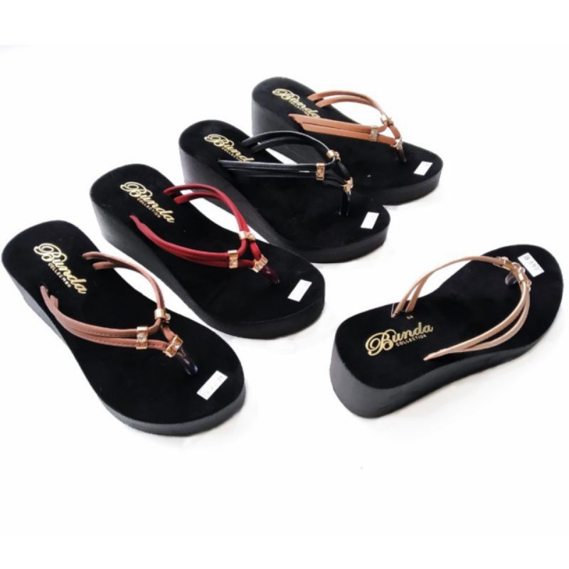 St. Yves Texture Braid Sandal Wedges Wanita main image 1