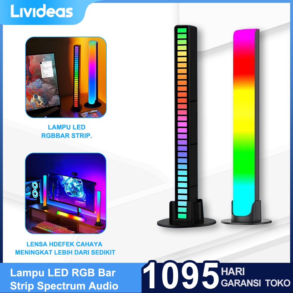 Jual Lampu Led Rgb Bar Strip Spectrum Audio Indicator Music Sound Control Lamp Music Atmosphere