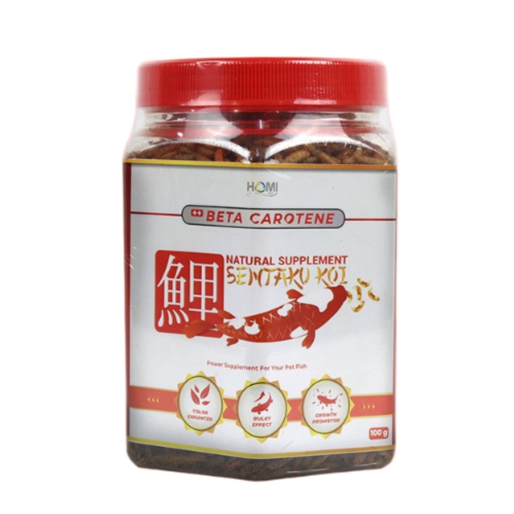 Jual Sentaku Koi 100 gr Maggot BSF Kering Pakan Makanan Ikan Arwana ...