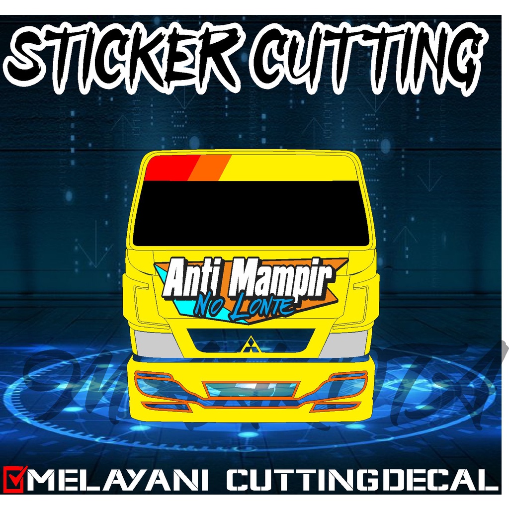 Jual Sticker Kabin Depan Truk Sticker Variasi Cutting Kabin Depan