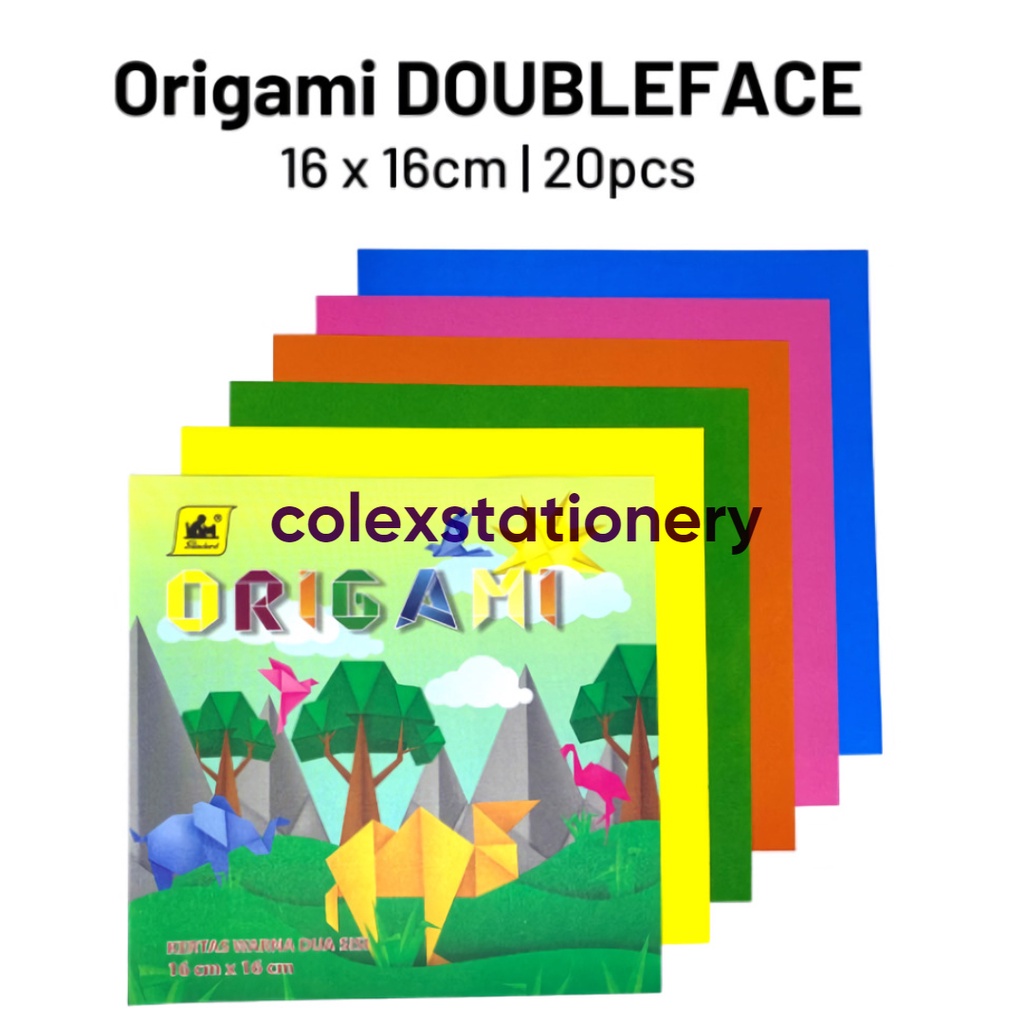 Jual Kertas Lipat Warna / Origami Standard 16x16 20 Lembar Timbal Balik