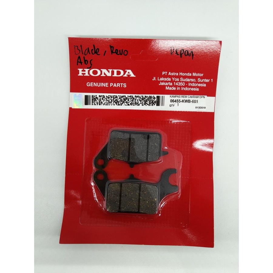 Jual Dispad Diskpad / Kampas Rem Depan Revo Abs Blade KWB | Shopee ...
