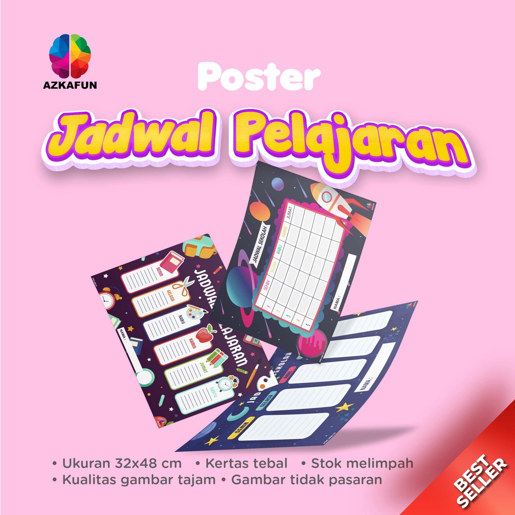 Jual Poster Jadwal Pelajaran Sekolah Poster Jadwal Pelajaran Shopee Indonesia 7564