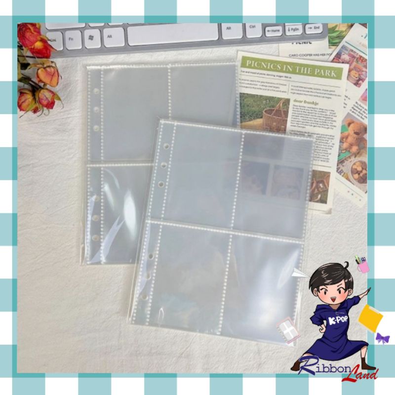 4 pocket card sleeves A5 PLANNER POCKET || 4 Pocket Card Holder, Frosted Clear Pouch, Sleeve –  Bolderbon main image 1