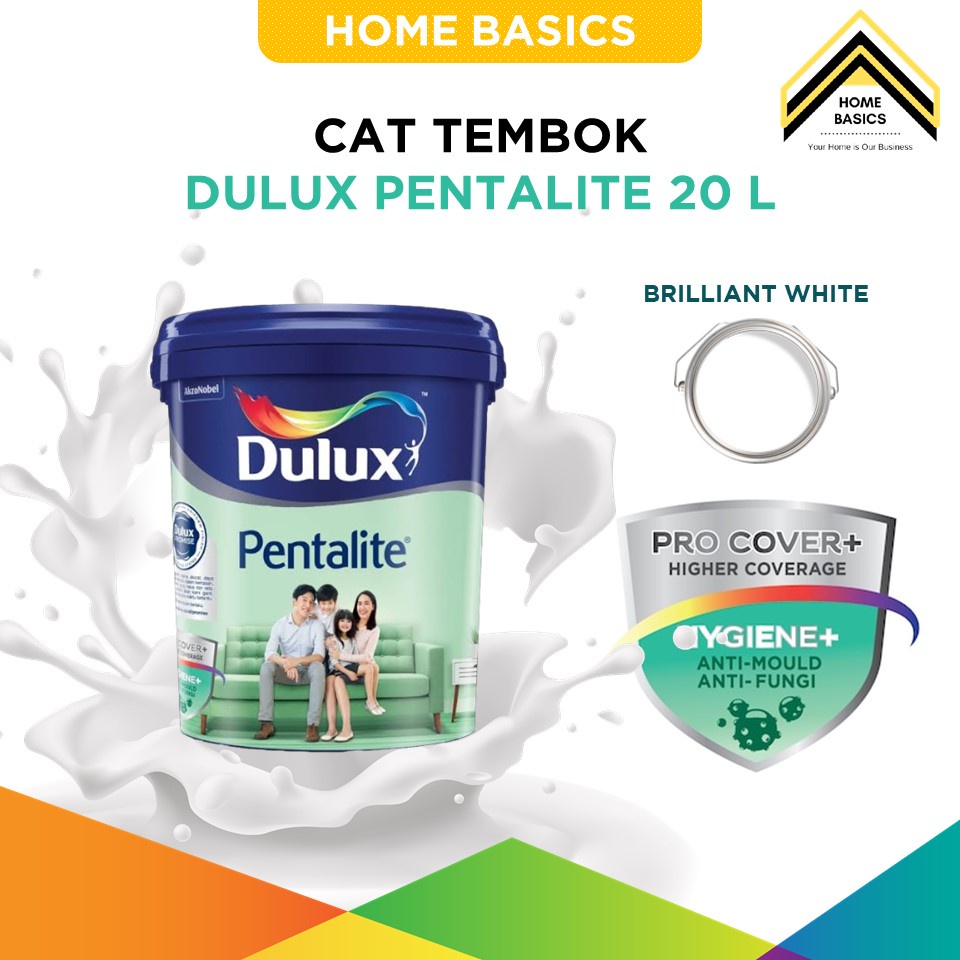 Jual Cat Tembok Putih Dulux Pentalite 20 Liter Cat Interior Cat Dinding Air Brilliant 2351