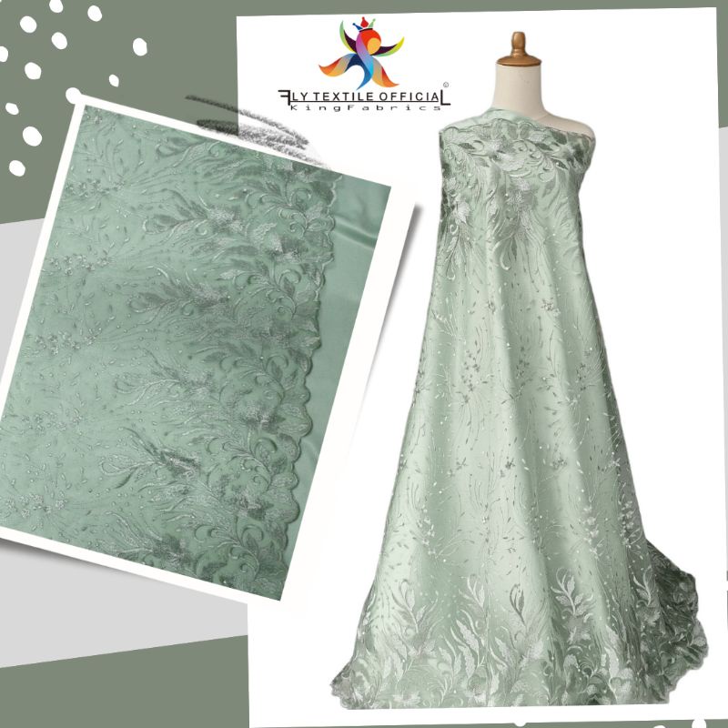 Jual Tile Akar Mutiara Premium Bordir Tebal || Brokat Kebaya Mutiara ...