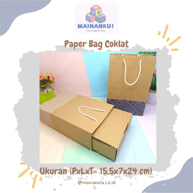 Jual Paper Bag Coklat Motif Ukuran X X Cm Shopee Indonesia