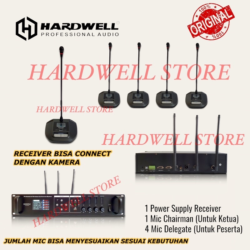 Jual Paket Mic Wireless Conference Mic Rapat Hardwell Ccs Original Mic Shopee