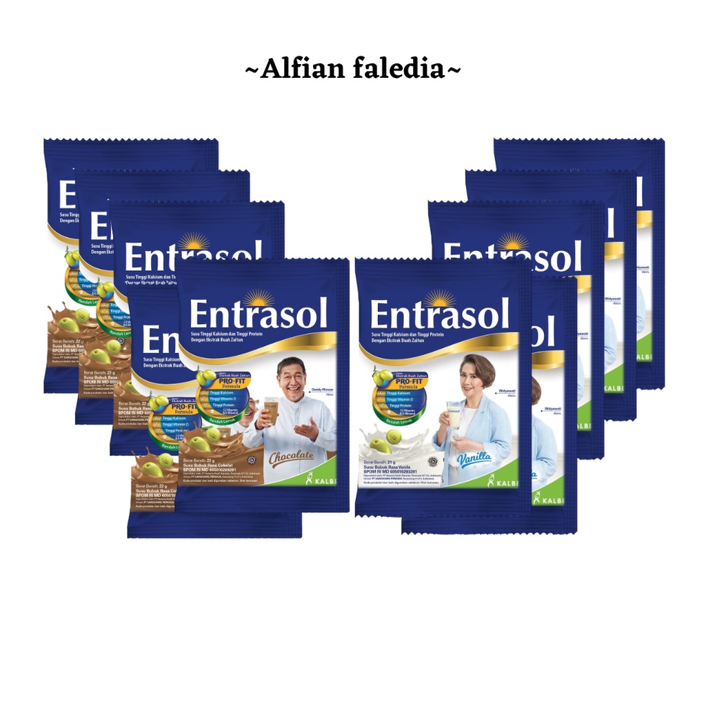 Jual Entrasol Renceng isi 10 Sachet / Susu Bubuk Tinggi Kalsium ...