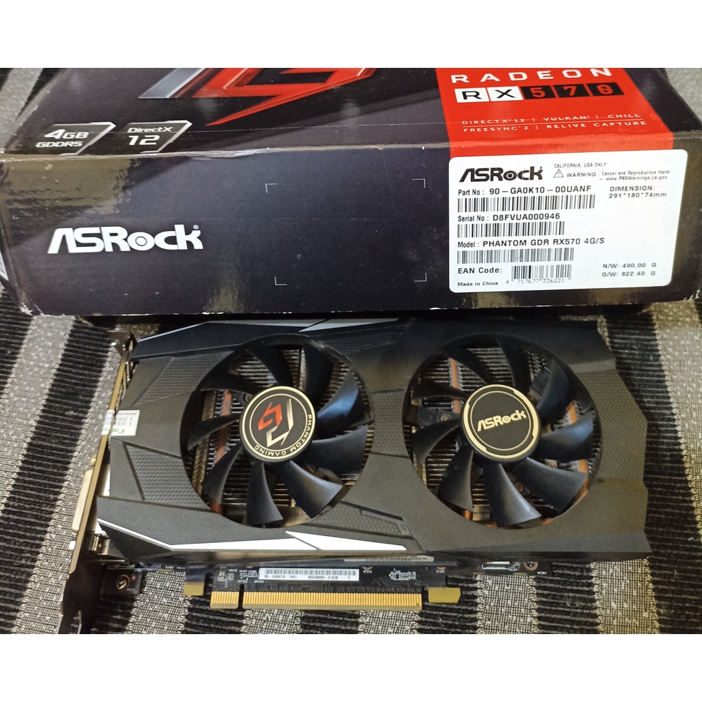 Jual VGA RX 570 Asrock Radeon PHANTOM GAMING D 4GB GDDR5 BEKAS | Shopee ...