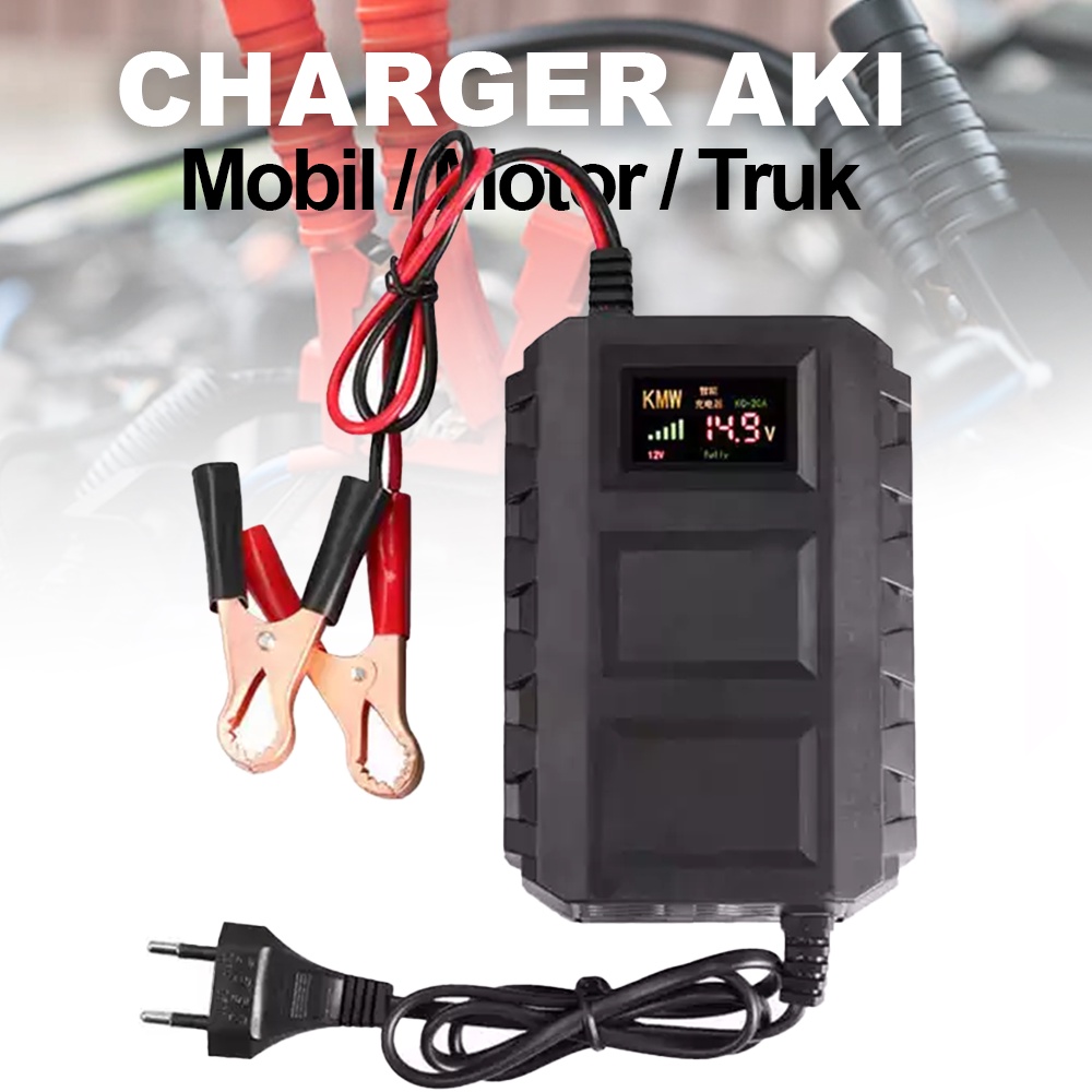Jual Charger Aki Motor Mobil 20 - 120Amper 12Volt/24Volt With LCD