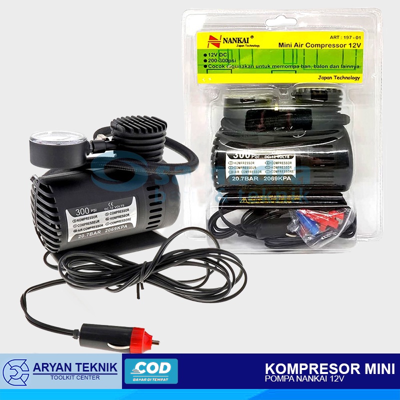 Jual Mini Air Compressor Kompresor Pompa Angin Ban Mobil Nankai Mini V Pompa Ban Sepeda