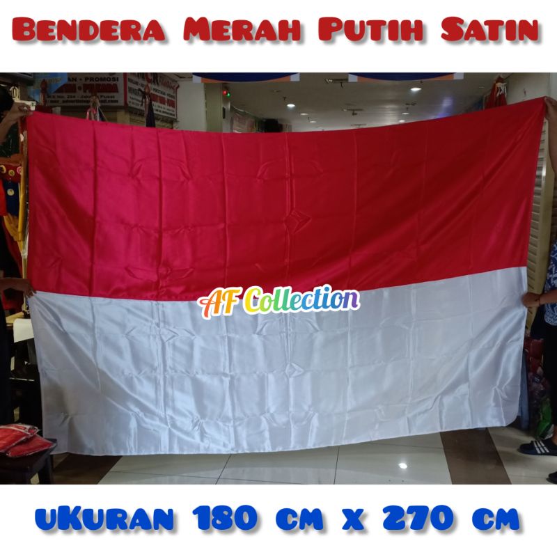 Jual Bendera Merah Putih Ukuran 180 Cm X 270 Cm Satin Shopee Indonesia