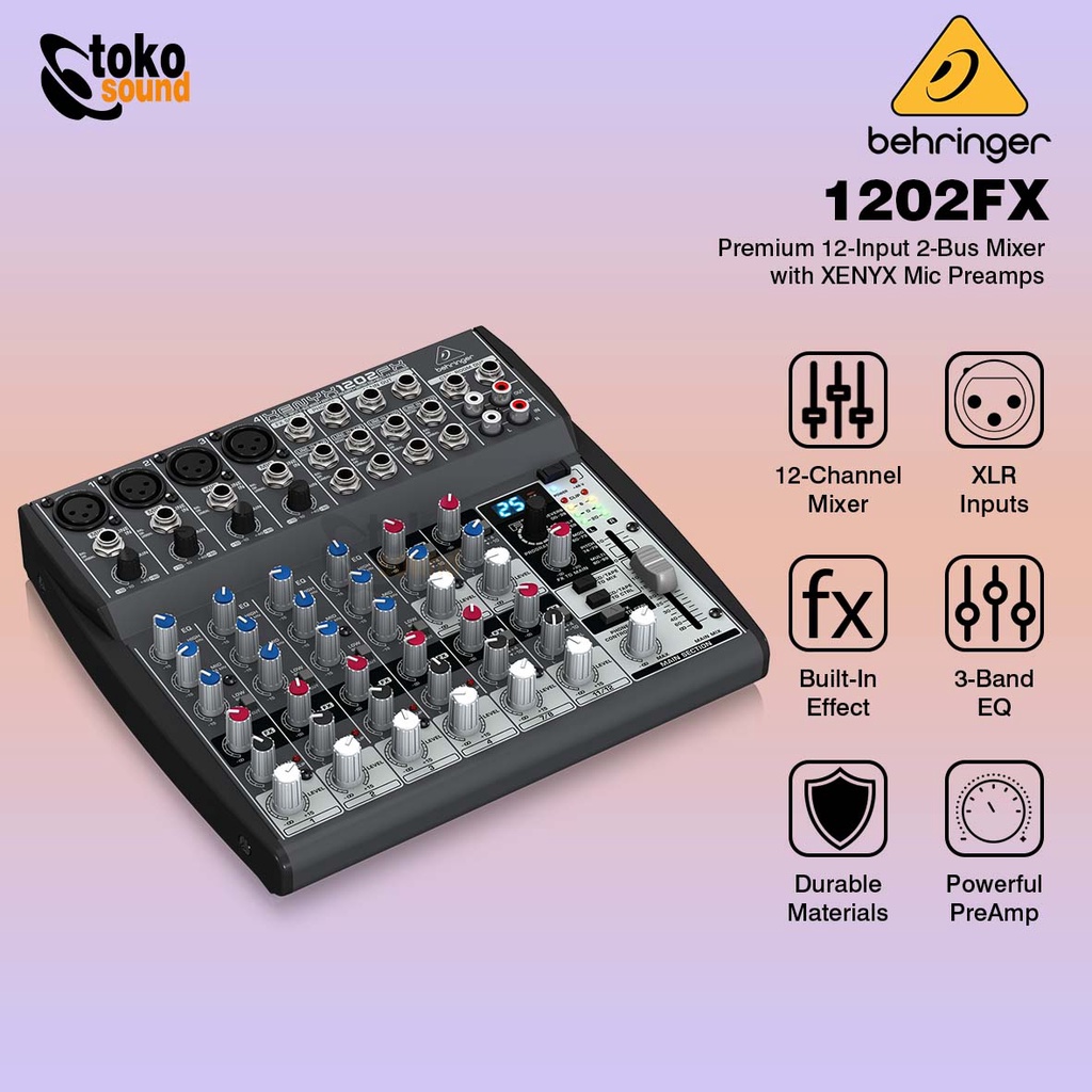 Jual Behringer Xenyx 1202FX 1202 FX Mixer 12 Input With Multi FX Shopee Indonesia