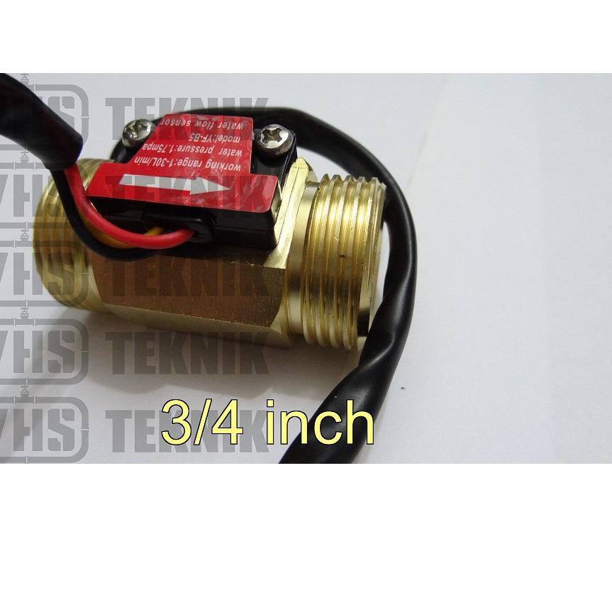 Jual FLOW SENSOR FLOWMETER KUNINGAN 3/4" YF-B5 | Shopee Indonesia