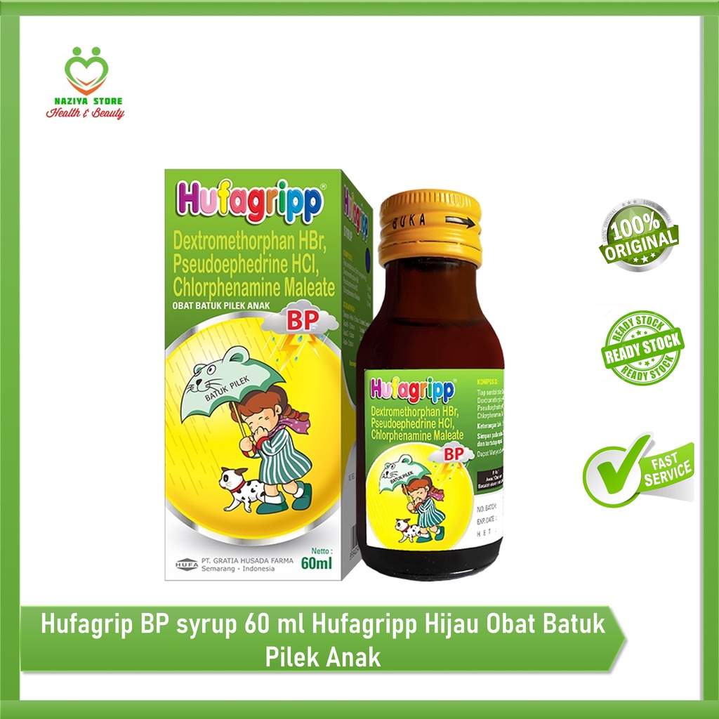 Jual HUFAGRIP BP BATUK PILEK SIRUP 60 ML Obat Batuk Pilek Anak Hidung ...