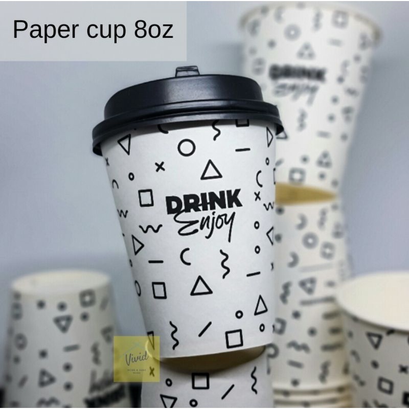 Jual Paper Cupgelas Kertas 8oz 237ml Tutup Flip Isi 10 Pcs Shopee Indonesia 7137