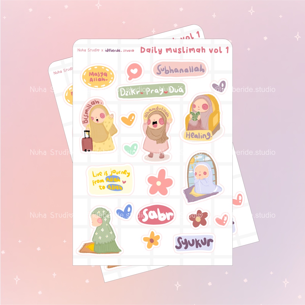 Jual Sticker Daily Muslimah Vol 1 Islami Manhaj No Face Faceless ...