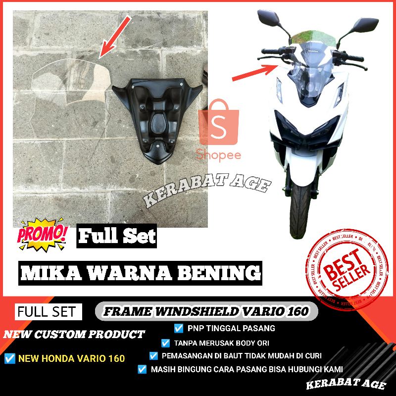 Jual Aksesoris Vario Full Set Frame Windshield Vario Cc Kedok