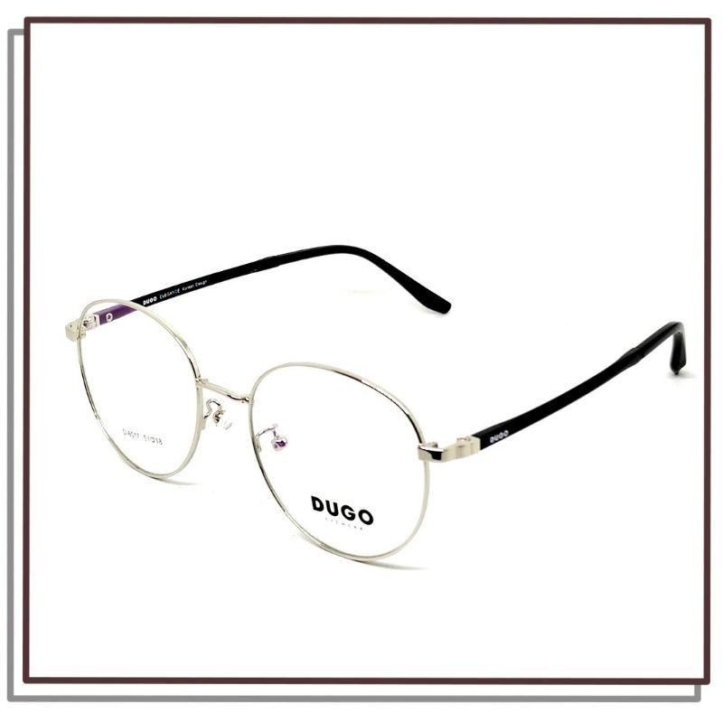 Jual FRAME KACAMATA BULAT DUGO 6017 Silver Model Keren Korea Gagang ...