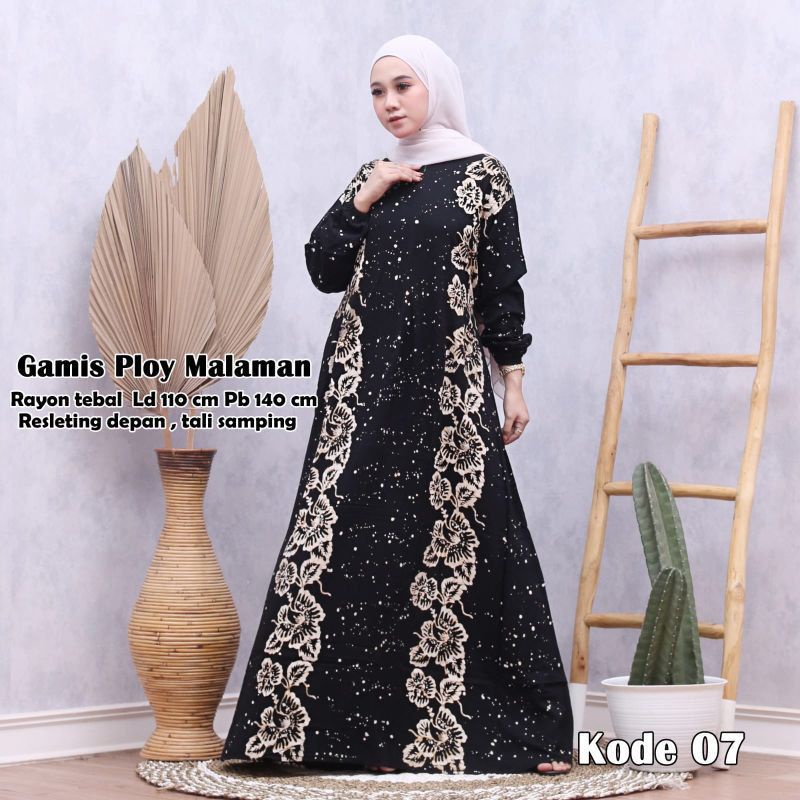 Jual Gamis Kaftan Premium Twill Kaftan Cringkel Twill Motif Elzhaf