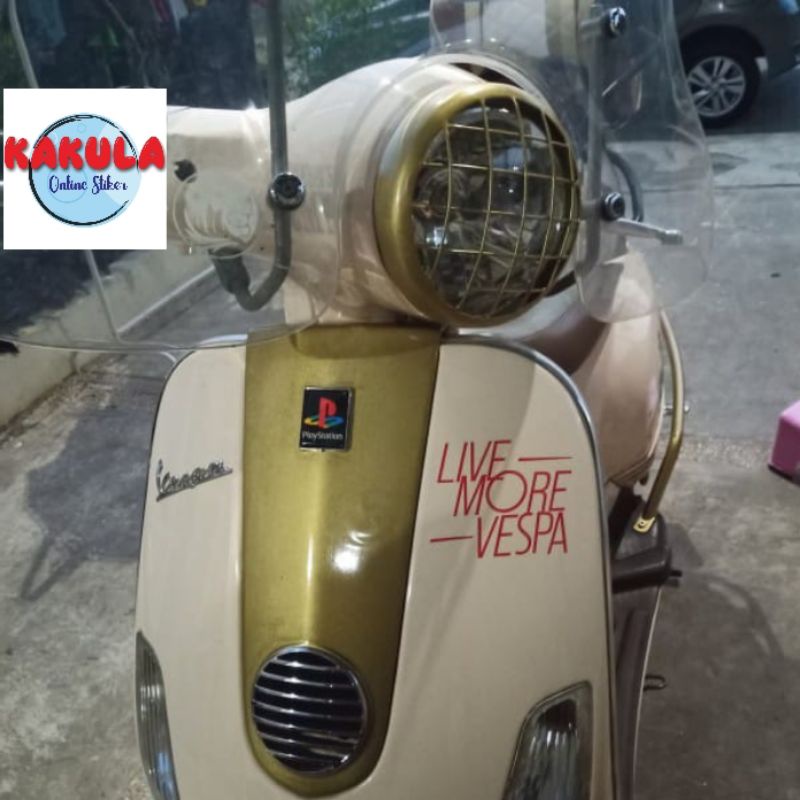 Jual Stiker Vespa Live More Vespa Text |cutting stiker unik vespa