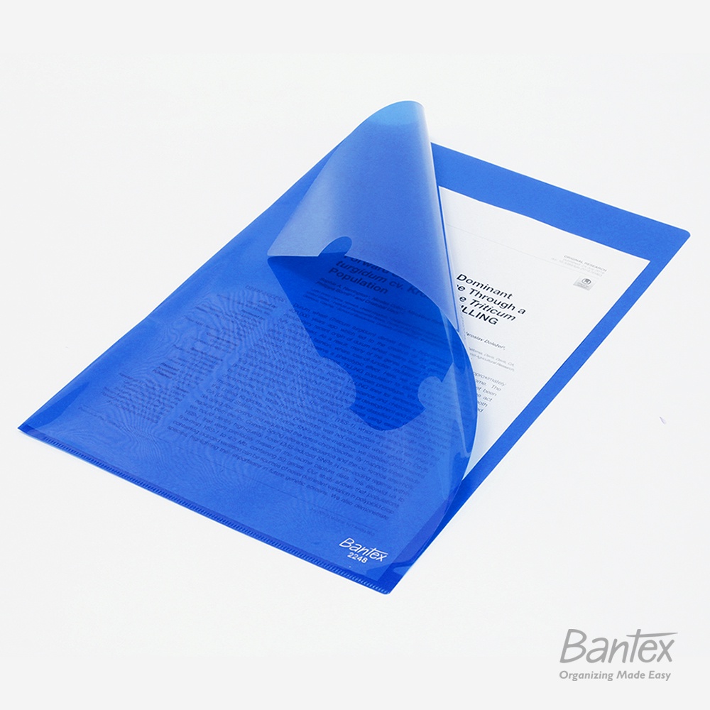 Map L Plastik Bening Clear Sleeve L Folder Folio F4 Blue 2248 01G (2)