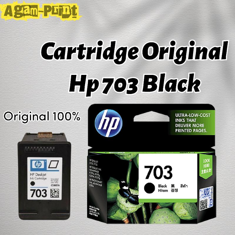 Jual Tinta Cartridge Hp 703 Black Original Asli 100 Shopee Indonesia