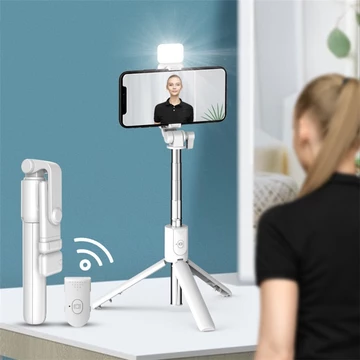 OSM JKT 5533 Tripod Lampu Tongsis Tripod Bluetooth 4 In 1 Dengan Remote Control Tripod
