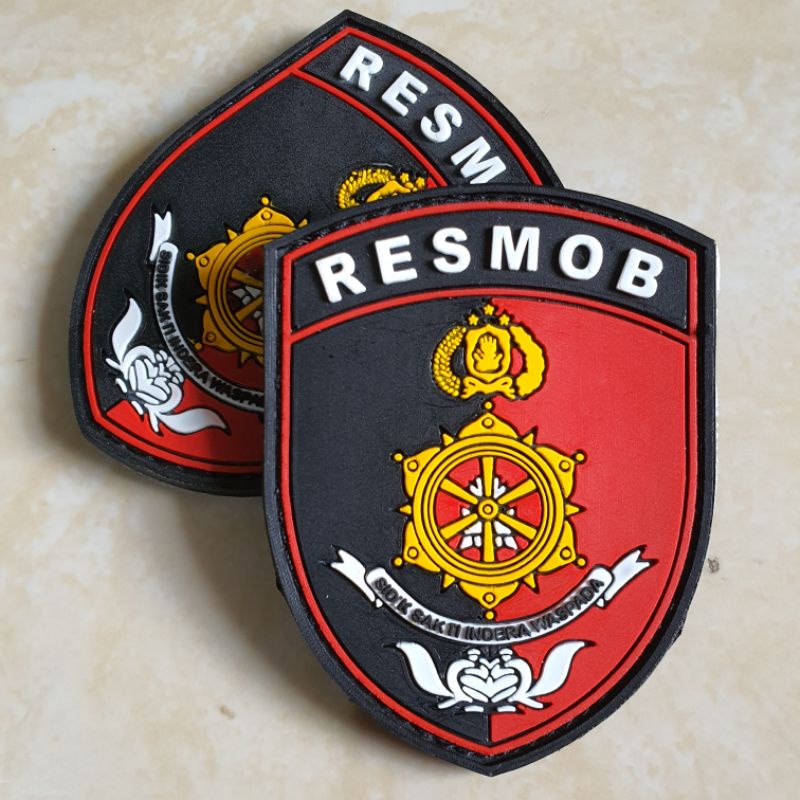 Jual Patch Rubber Logo Resmob - Brimob - Polisi - Polri - Police ...