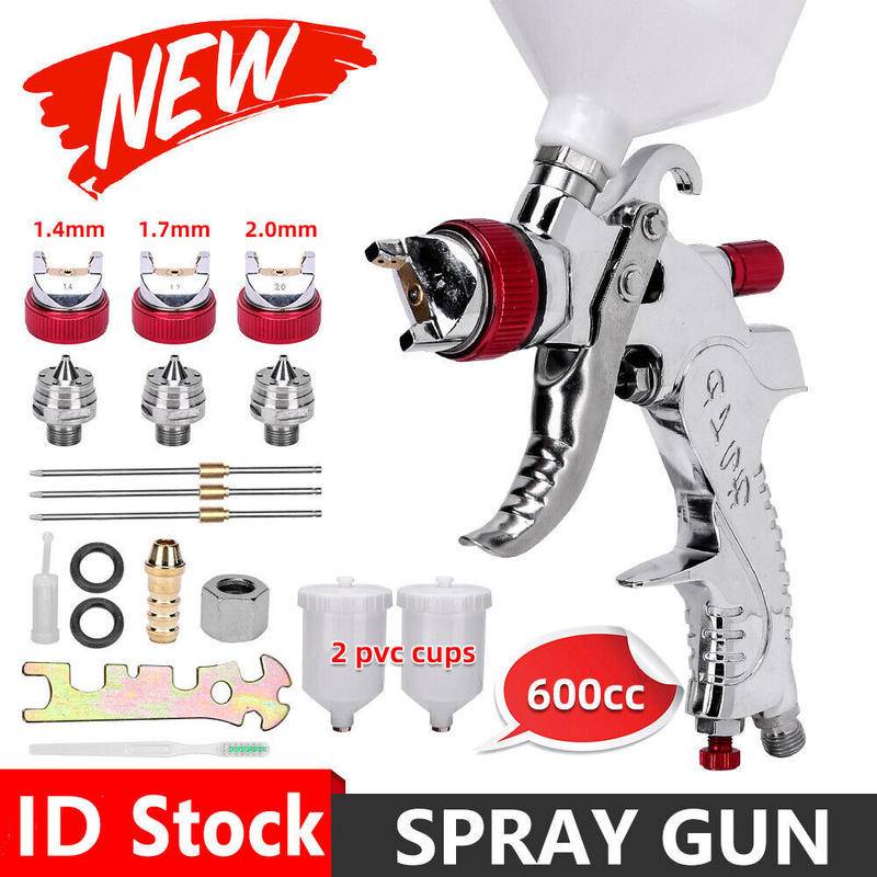 Jual HVLP Air Spray Gun Kit 3Nozzles Paint Touch Up Gravity Feed Low