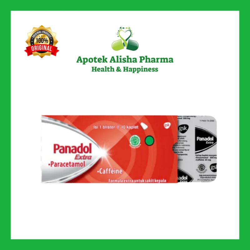 Jual Panadol Extra Tablet Merah Strip 10tablet Parasetamol Caffein