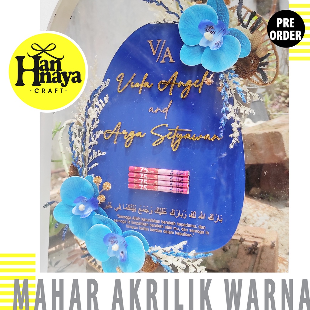 Jual PO Frame Mahar Telur Akrilik Warna / Mahar / Seserahan / Gift ...