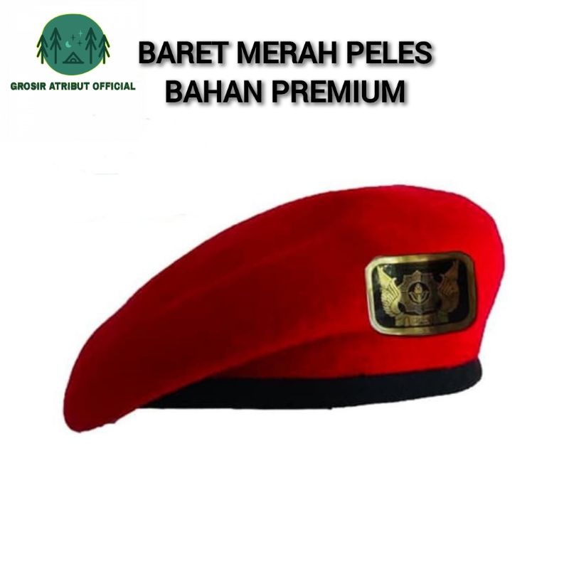 Jual Baret Merah Premium Ecer Baret Merah Kopasus Baret Merah Pemuda