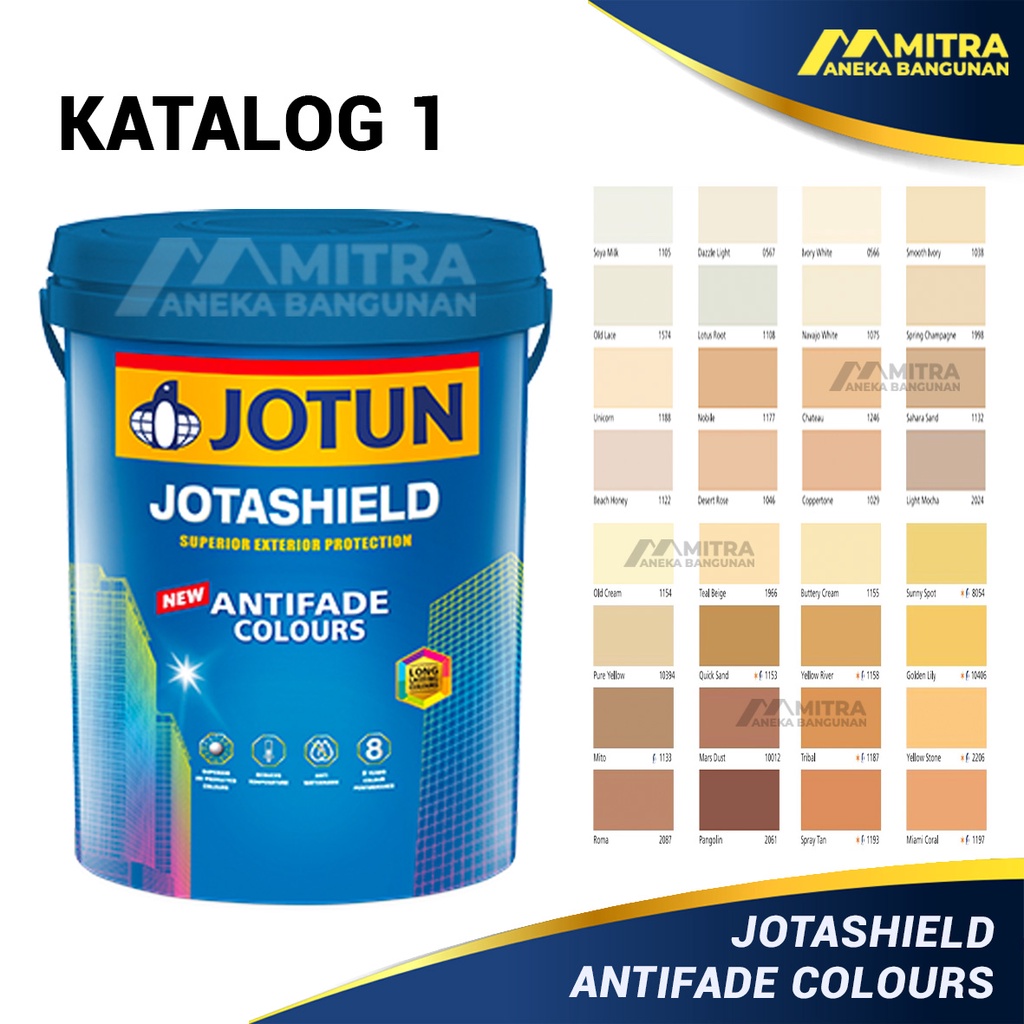 Jual Cat Tembok Eksterior Luar Jotun Jotashield Antifade Colours 25 Liter Katalog 1 Warna 7349