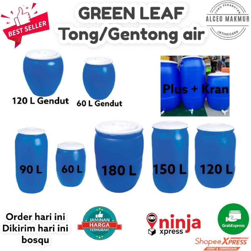 Jual Tong Air Tong Air Kran Green Leaf 60 90 120 150 180 Liter Shopee Indonesia 4616