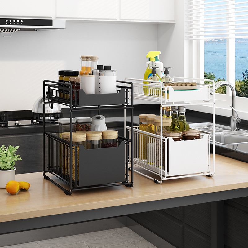 Jual Rak Dapur Serbaguna / Rak Organizer Geser Besi | Shopee Indonesia