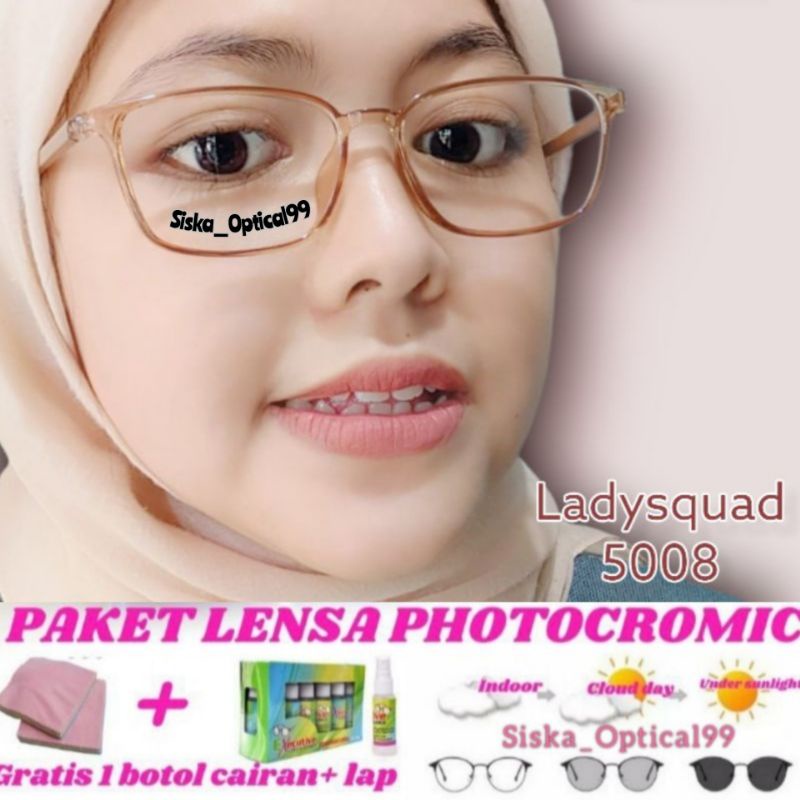 Jual Frame Kacamata Minus Antiradiasi Paket Lensa Photocromic Kacamata Priawanita Lentur