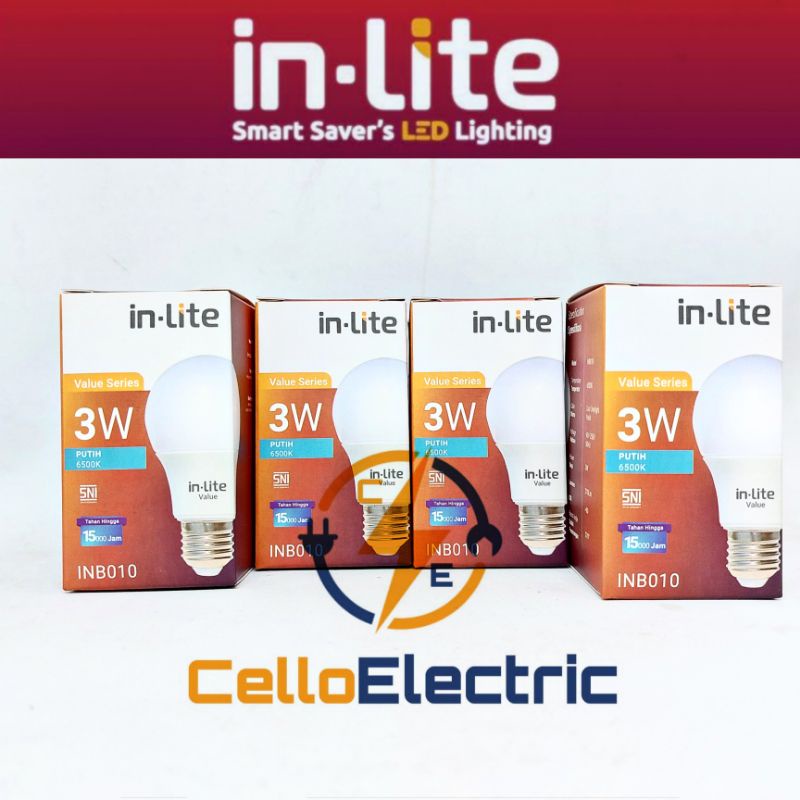 Jual Lampu Led Inlite 3w Led Bulb In Lite 3 Watt Inb010 Value