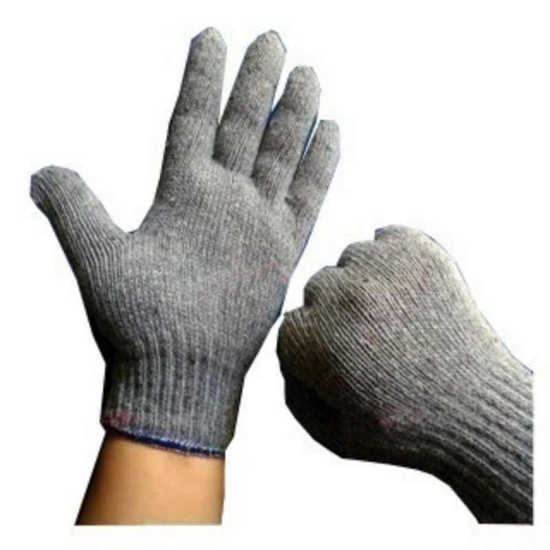 Jual Sarung Tangan Rajut Proyek Kain Benang Tebal Safety Kerja Glove ...