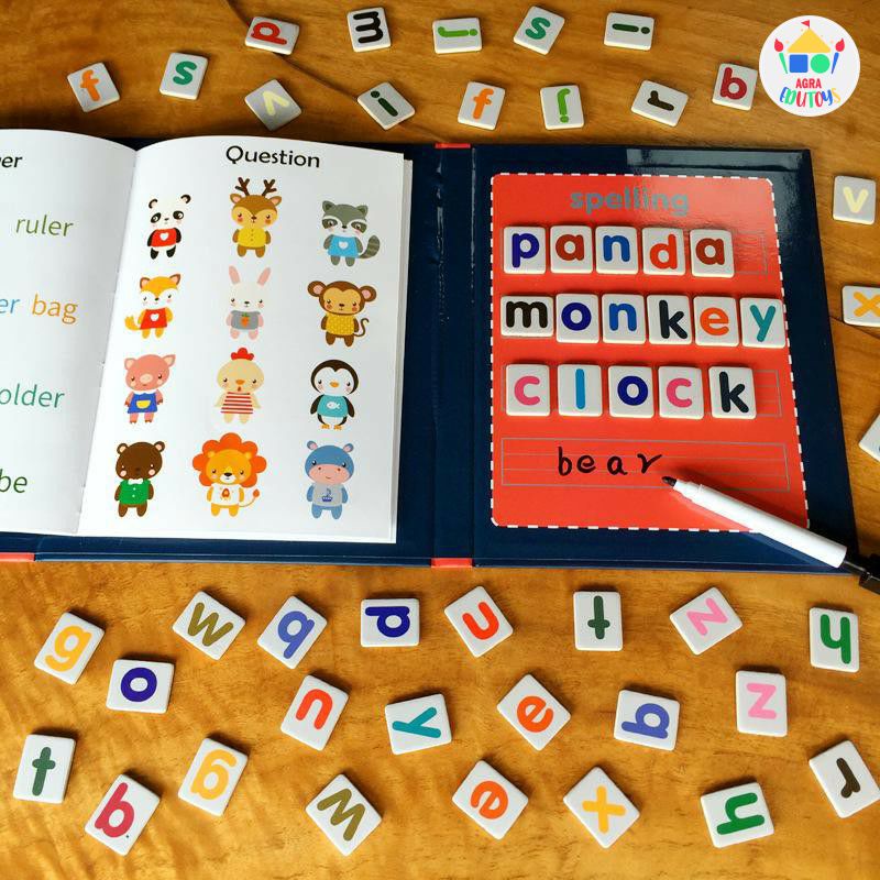 Jual Magnetic Spelling Words Game Learn And Write Alphabet Book Buku ...