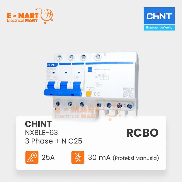 Jual Ready Stock Chint Rcbo Rccb Elcb Nxble P Phase A A Ma Proteksi Setrum