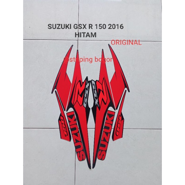 Jual Stiker Striping Motor Suzuki GSX R 150 2016 Ori Hitam | Shopee ...