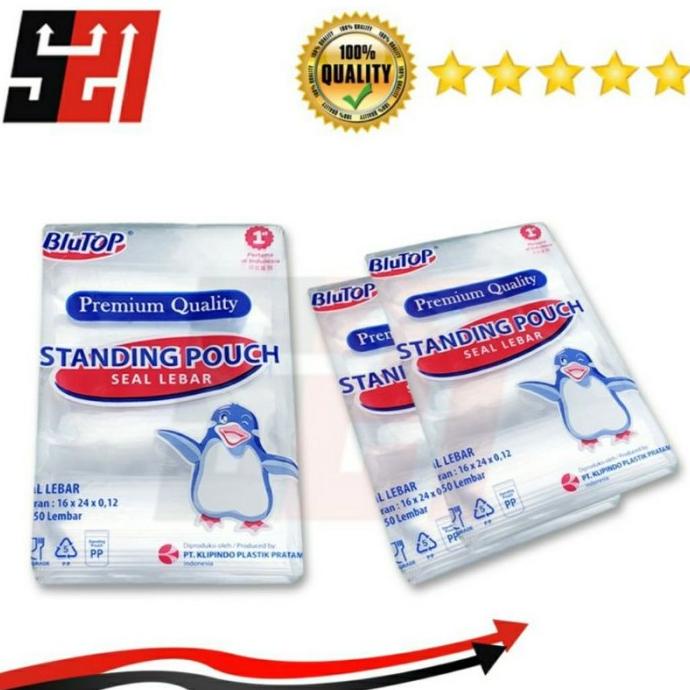 Jual Standing Pouch X Blutop Plastik Zipper Seal Lebar Tebal Shopee Indonesia