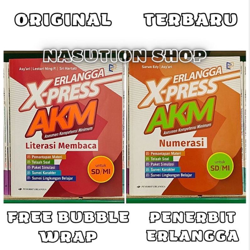 Jual Buku Erlangga Xpress AKM Untuk SD/MI Literasi Membaca dan Numerasi ...