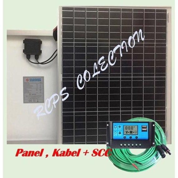 Jual Panel Surya 50W 50Wp + Kabel & Solar Charge Controller | Shopee ...