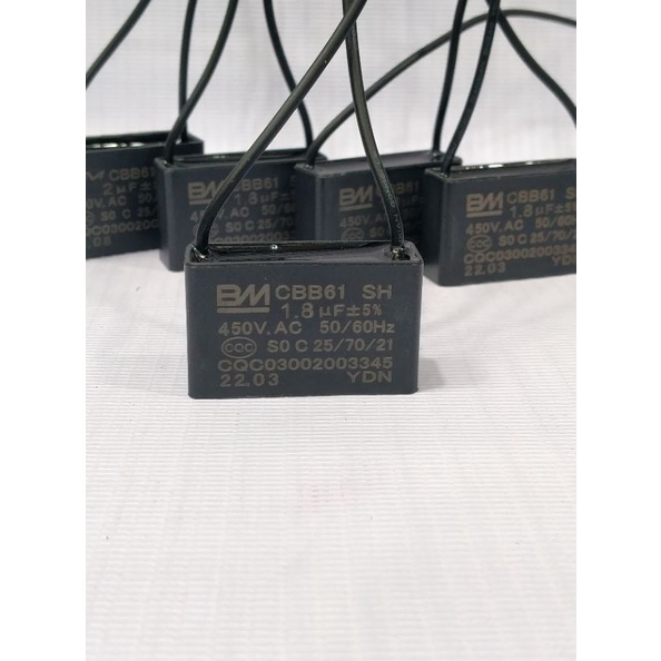 Jual Kapasitor 1,8 uF450V.AC Merk BM Kapasitor Kipas Angin Shopee