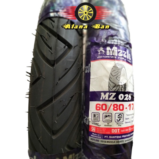Jual Ban Motor Mizzle ukuran 60/80 ring 17 MZ028 Tubetype Shopee